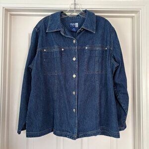 Vtg Venezia denim button-down shirt / jacket, 18/20